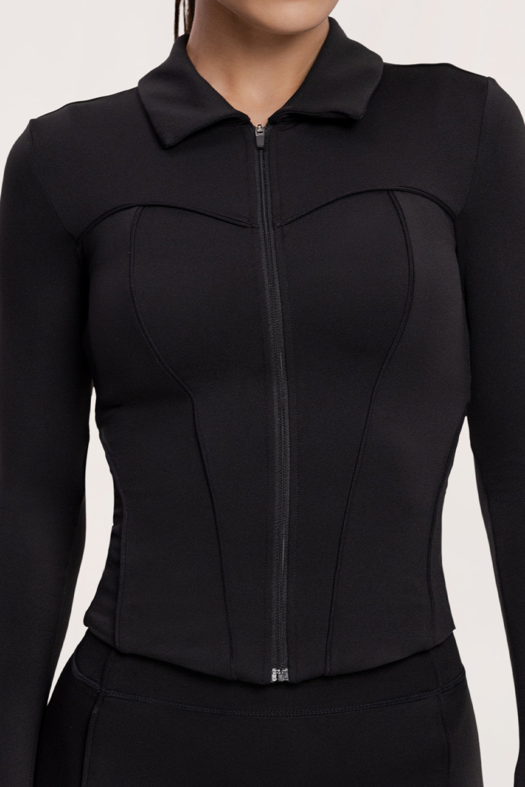 Zip hoodie pilates era black