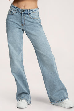 Hüftjeans Wide light blue