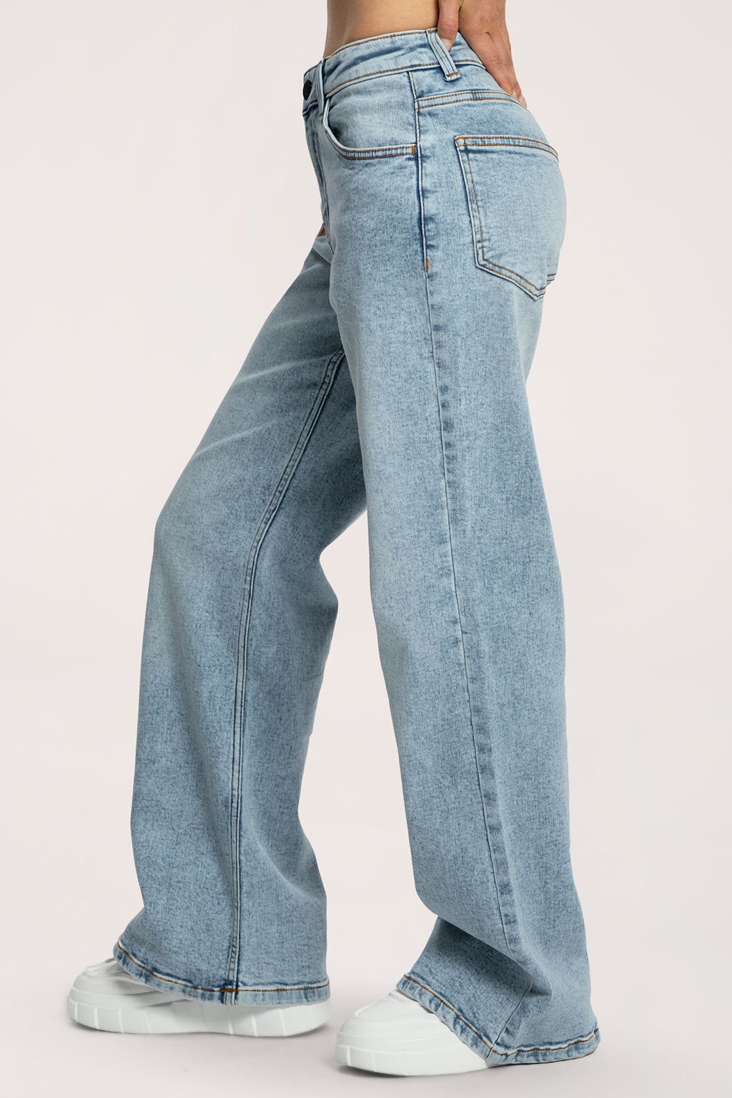Hüftjeans Wide light blue