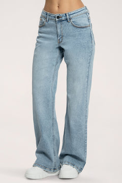 Hüftjeans Wide long light blue