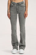 Push up flare jeans light grey