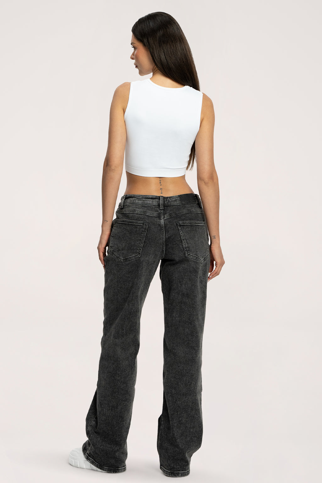 Hüftjeans Wide long grey