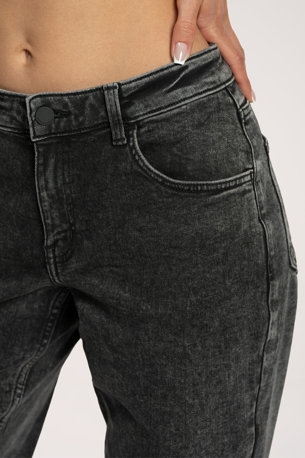 Hüftjeans Wide long grey