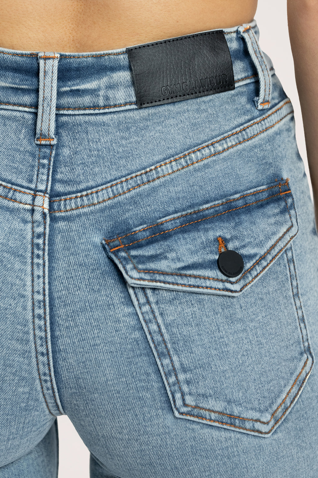 Push up flare jeans light blue