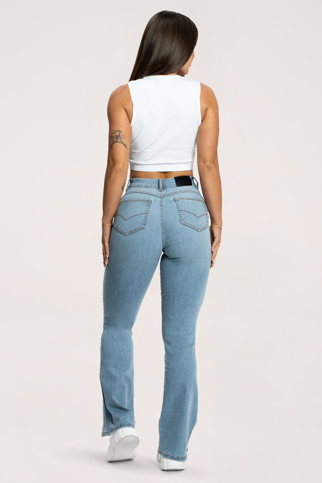 Jeansy dzwony perfect slim light blue