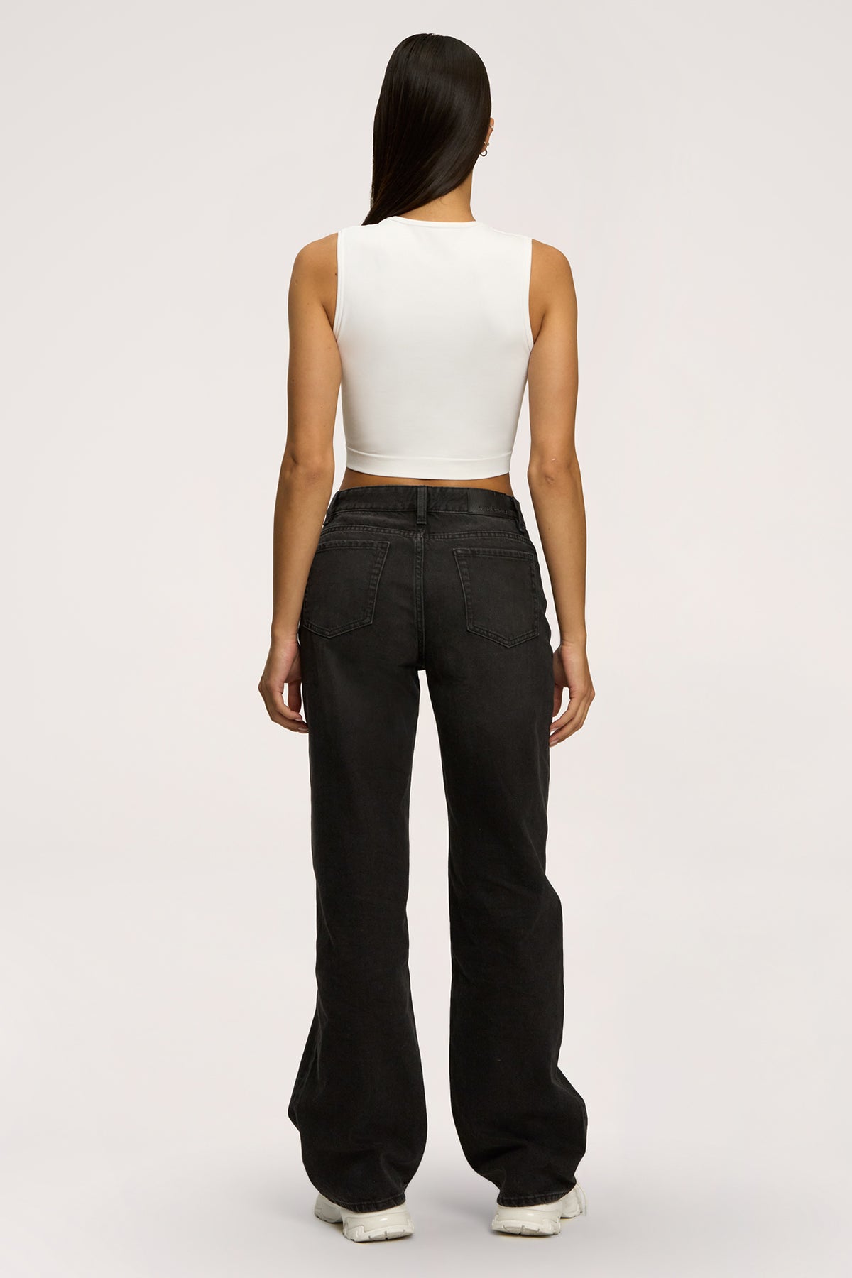 Jeansy wide relaxed black