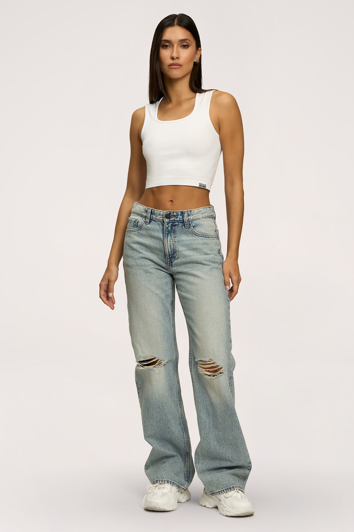 Jeansy wide relaxed light blue