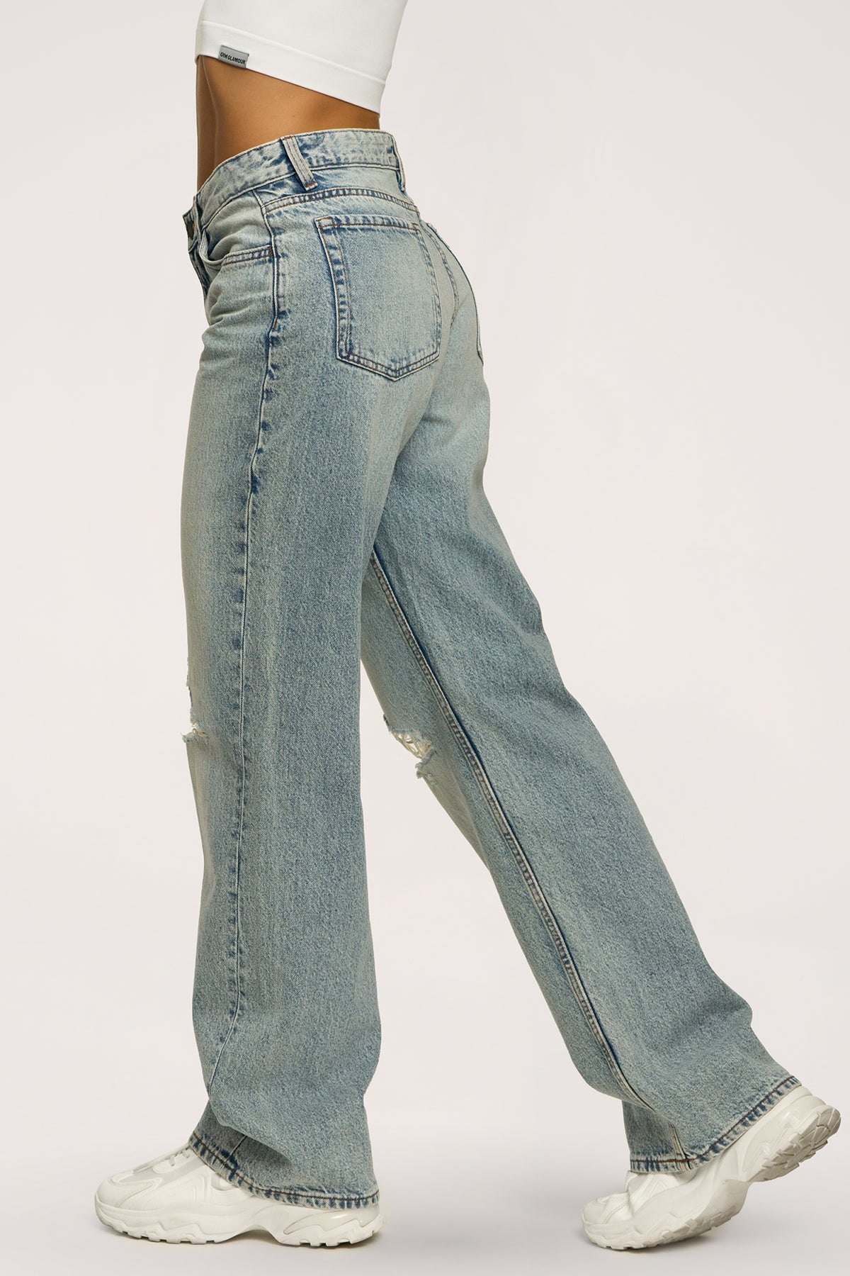 Jeansy wide relaxed light blue