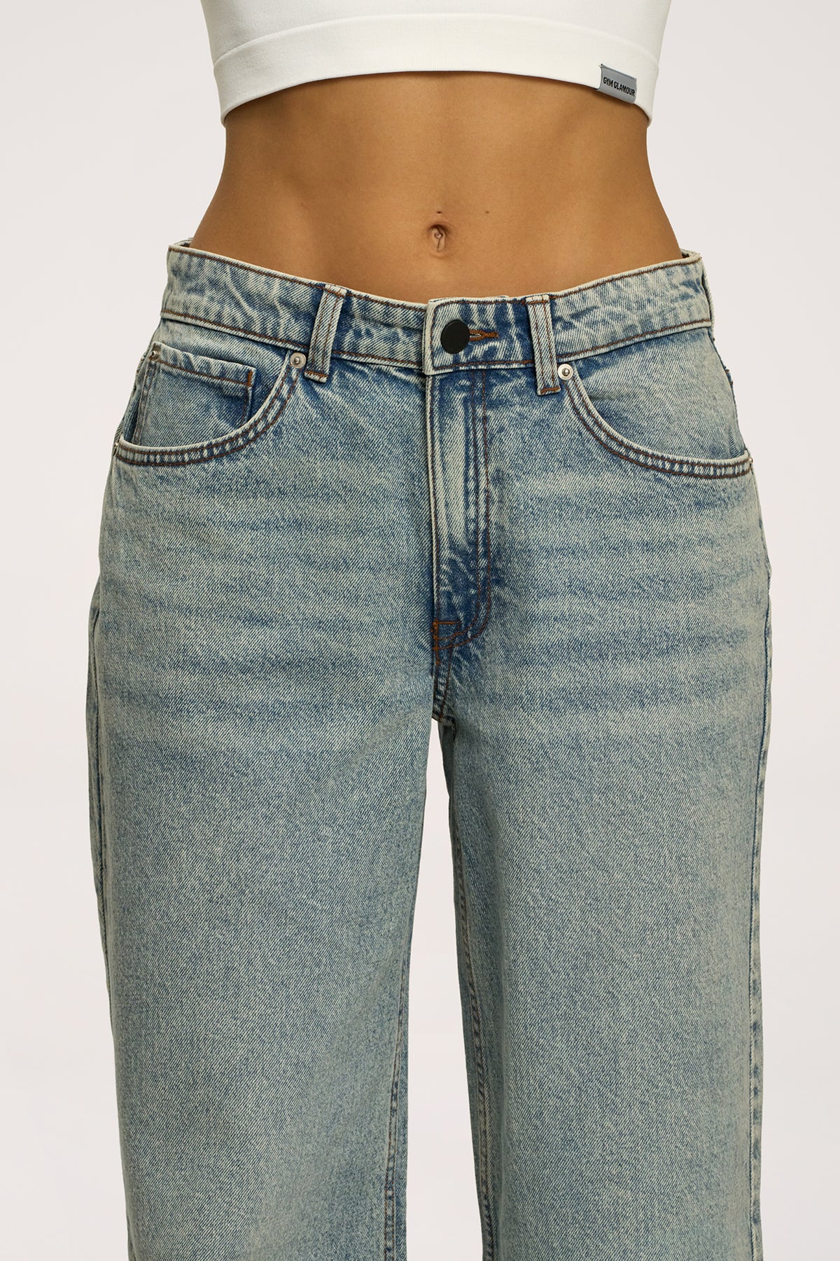 Jeansy boyfriend light blue