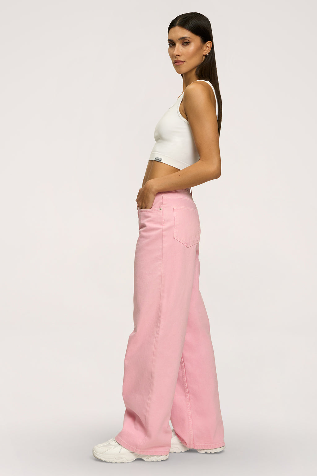 Jeansy boyfriend pink