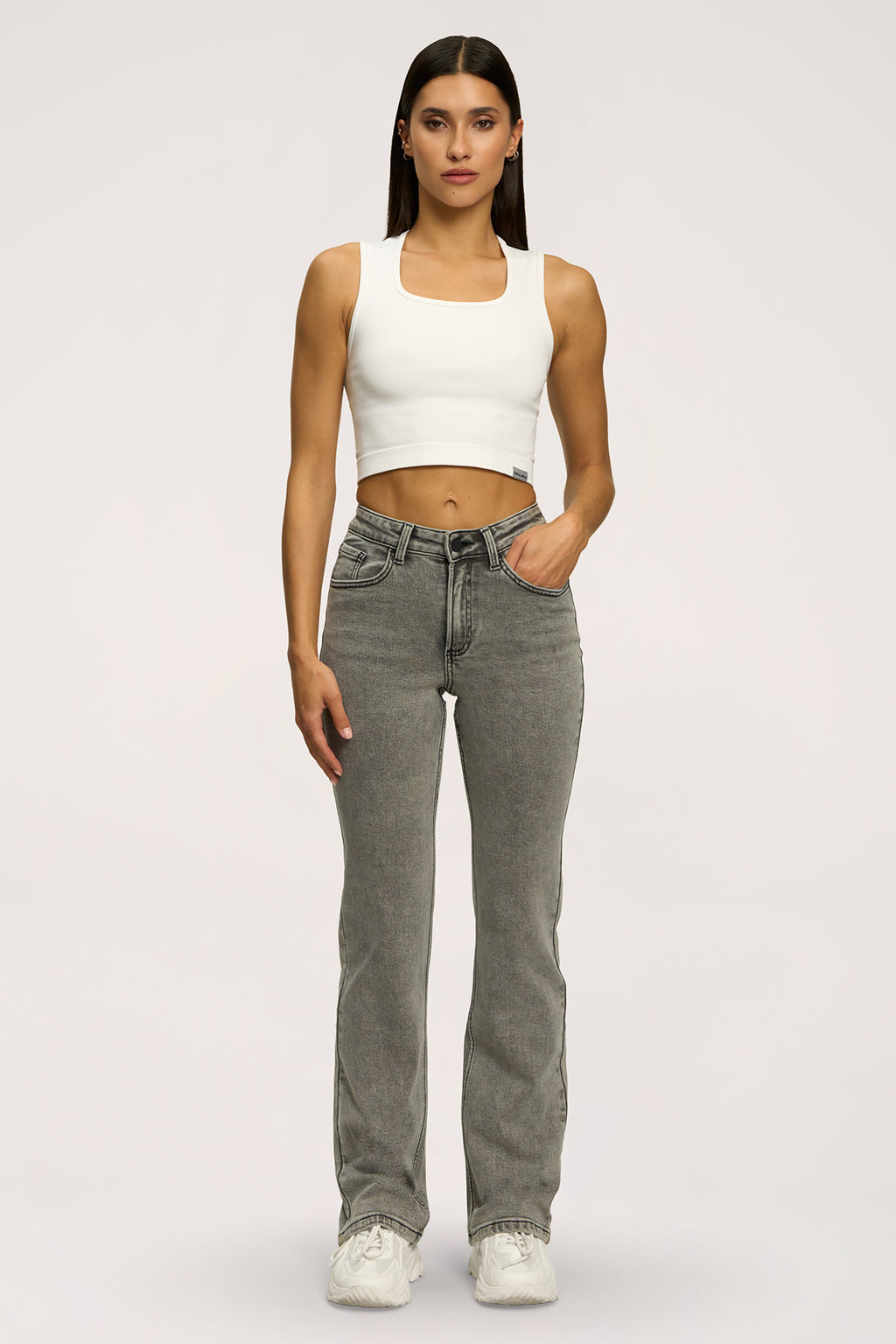 Jeansy classic grey