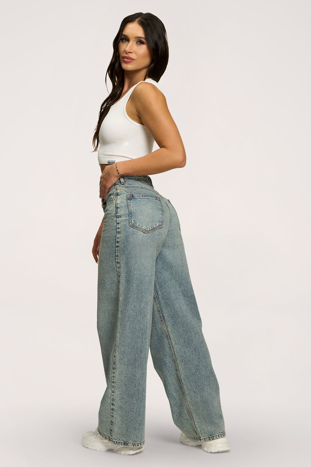 Jeansy boyfriend light blue