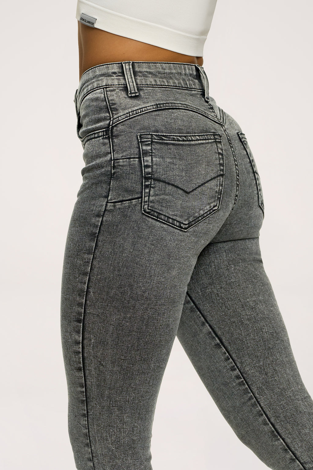 Jeansy skinny perfect slim light grey