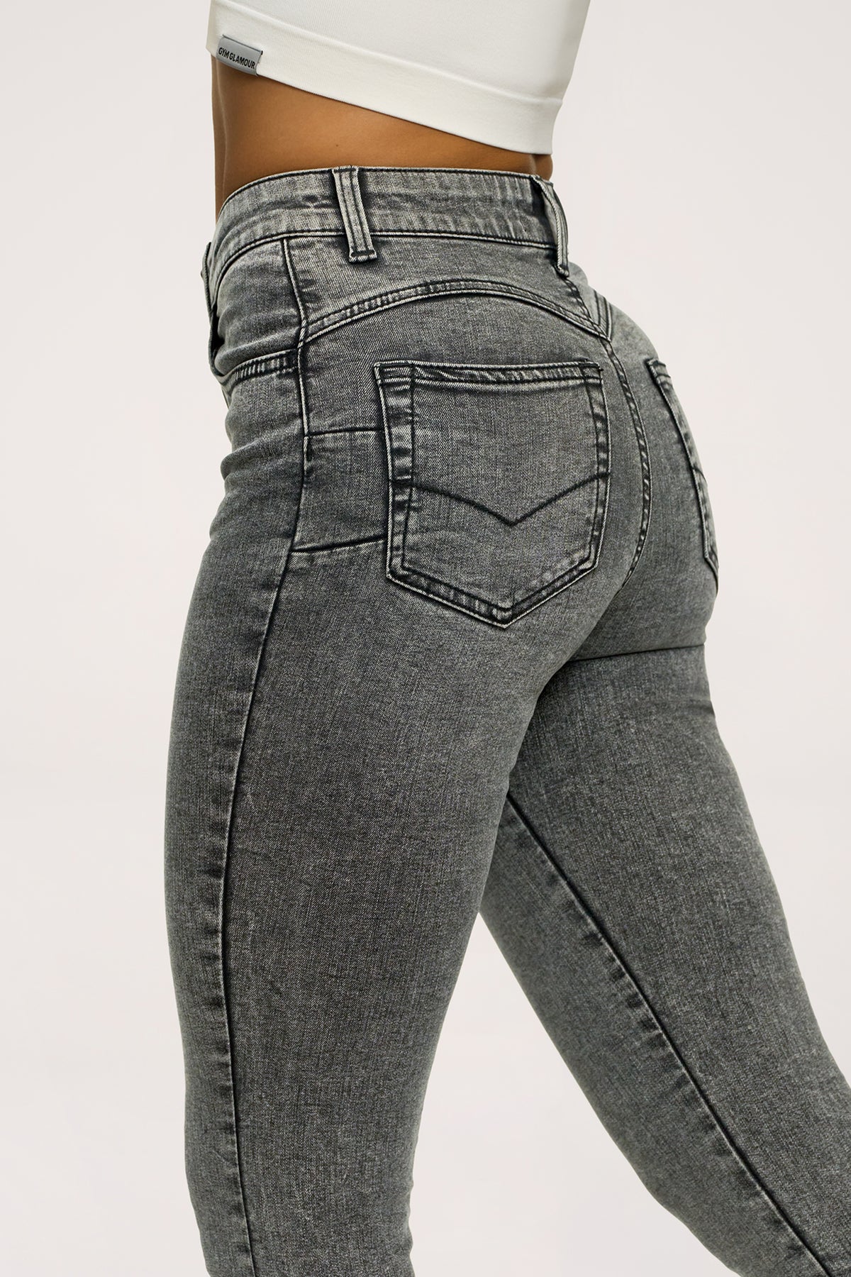 Jeansy skinny perfect slim light grey