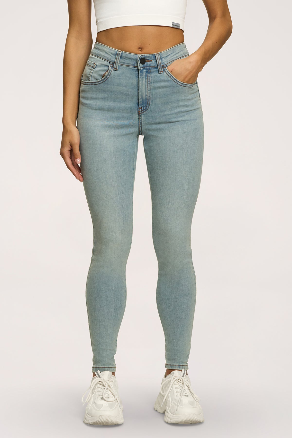 Jeansy skinny perfect slim light blue