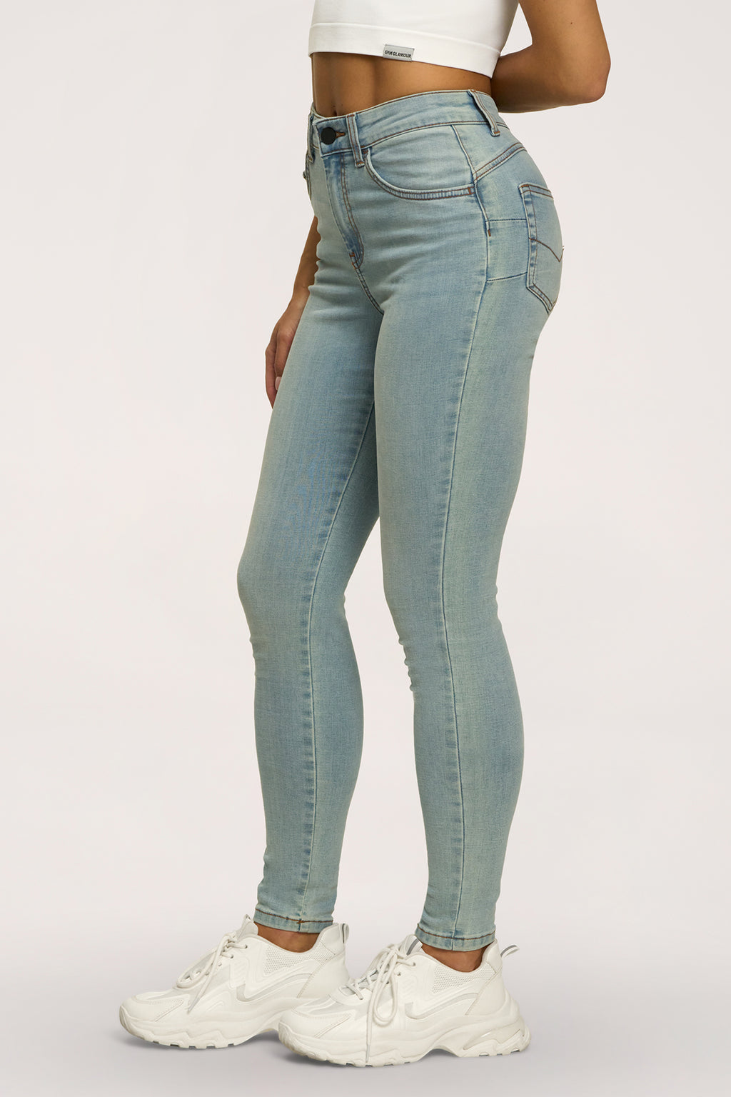 Jeansy skinny perfect slim light blue