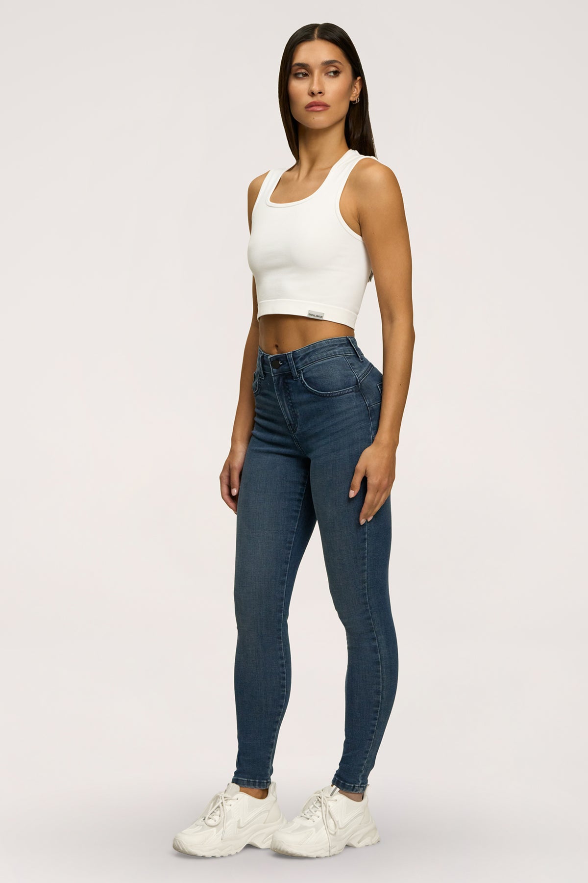 Jeansy skinny perfect slim navy blue