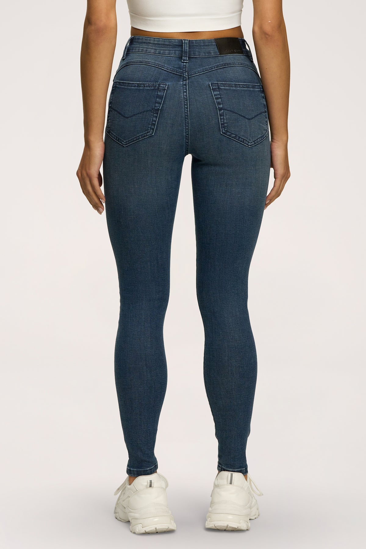 Jeansy skinny perfect slim navy blue