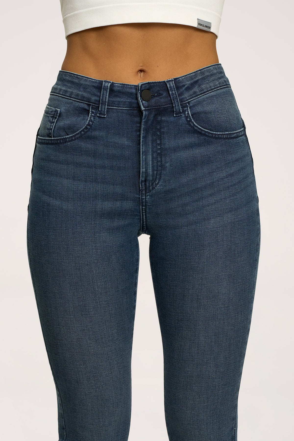 Jeansy skinny perfect slim navy blue