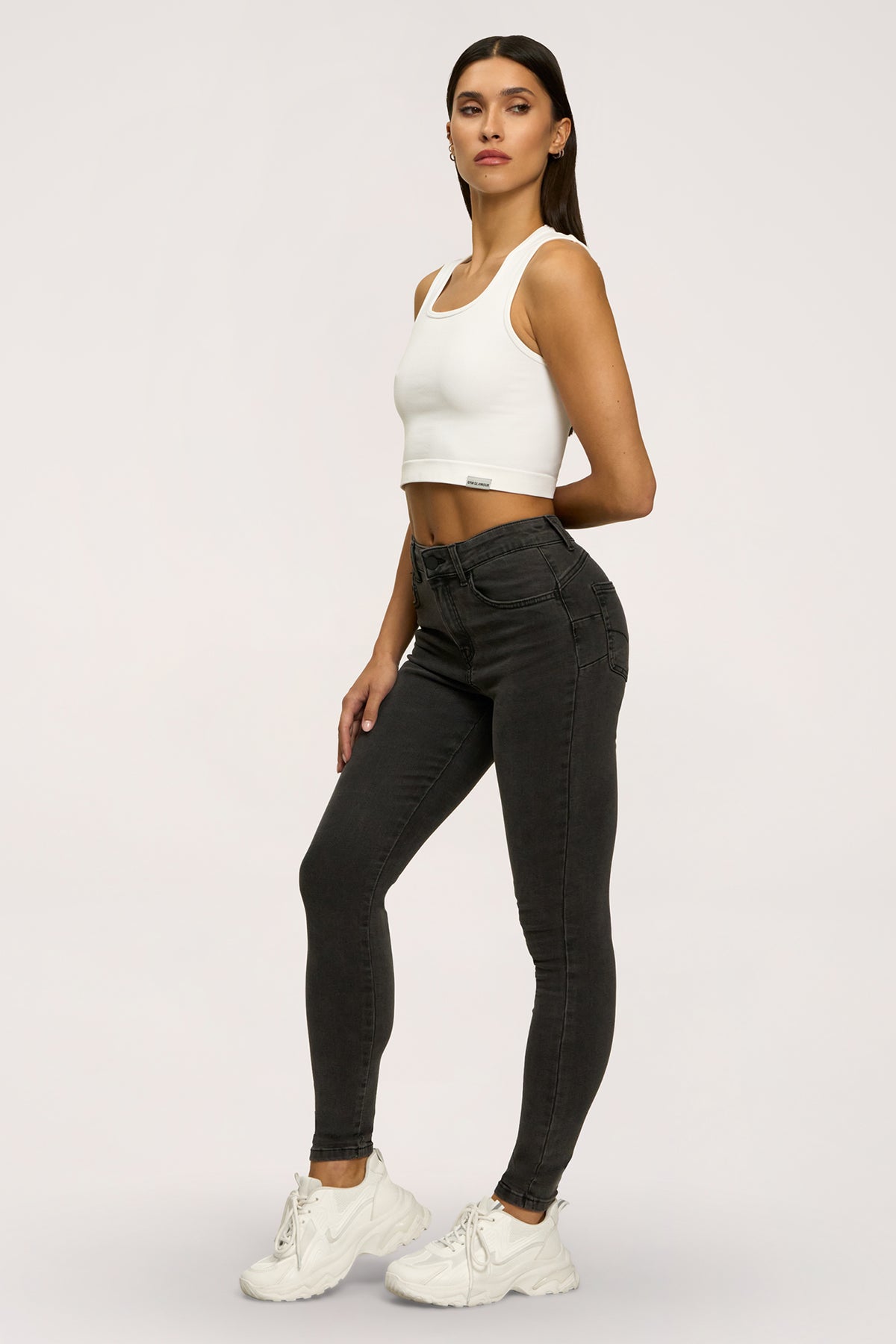 Jeansy skinny perfect slim black