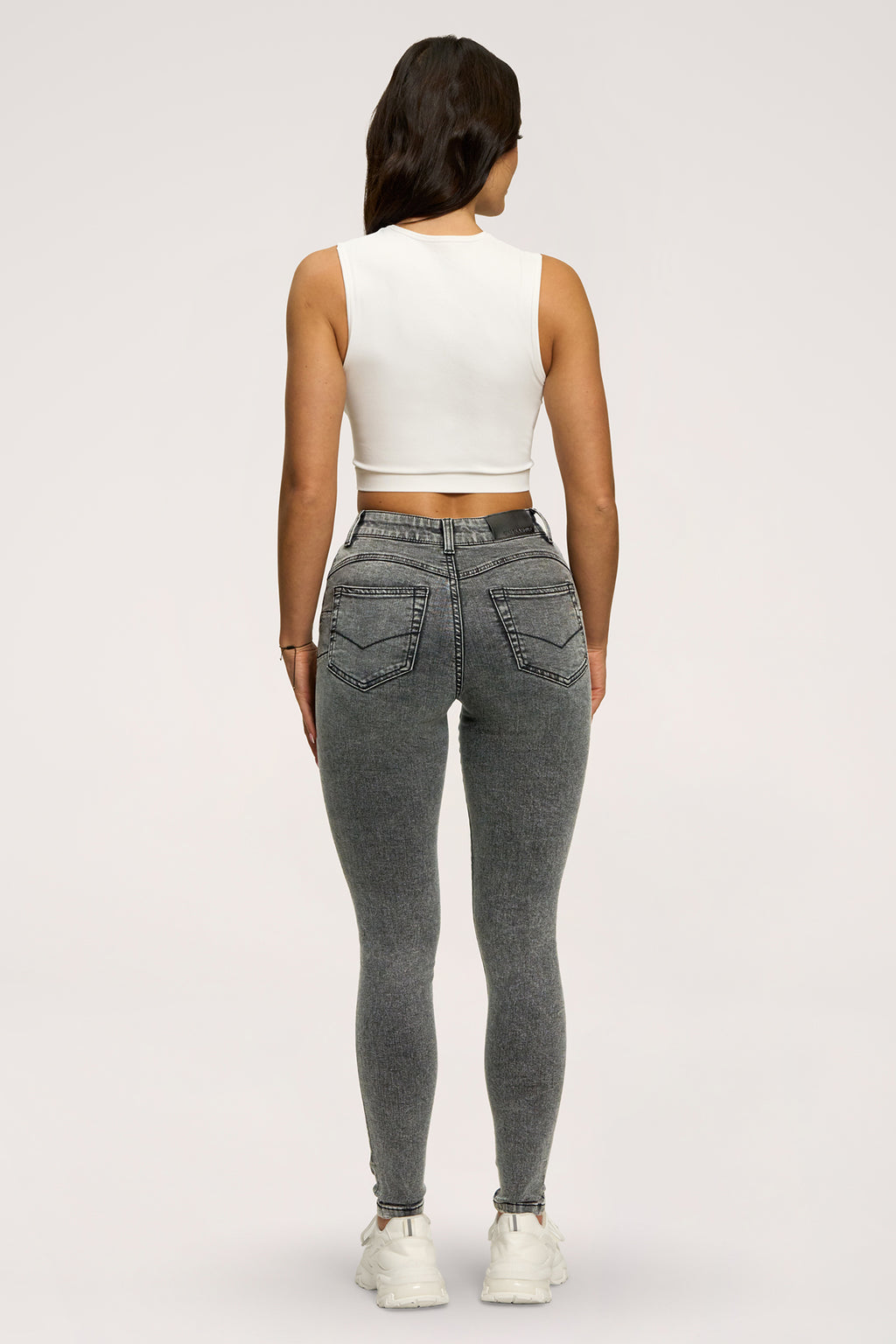 Jeansy skinny perfect slim light grey