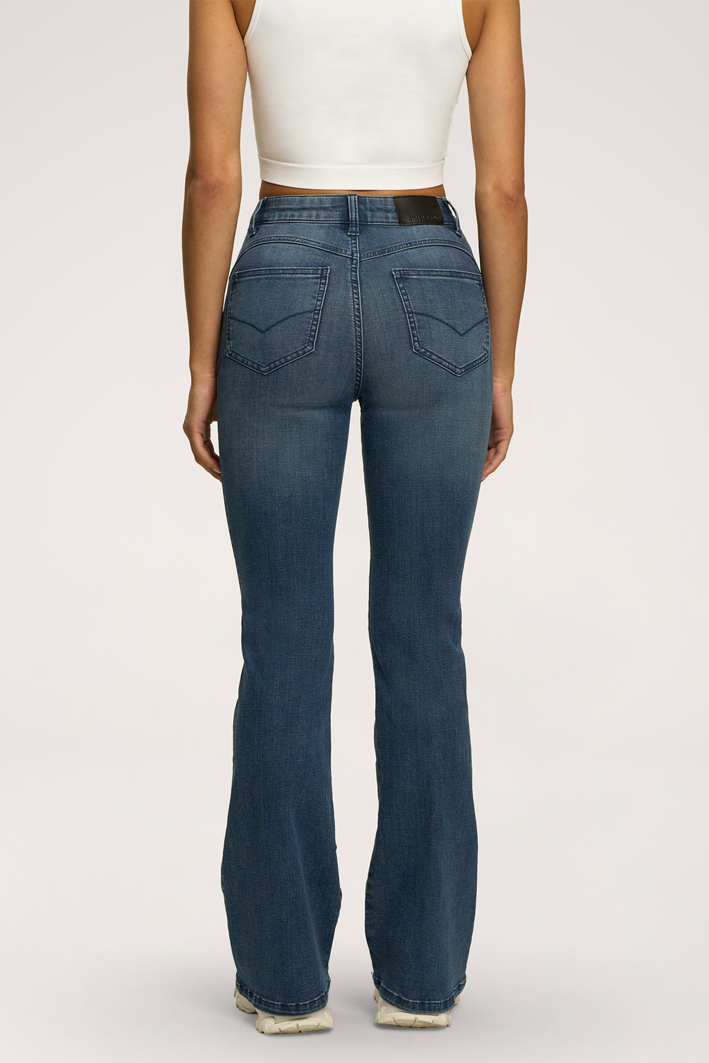 Jeansy dzwony perfect slim navy blue