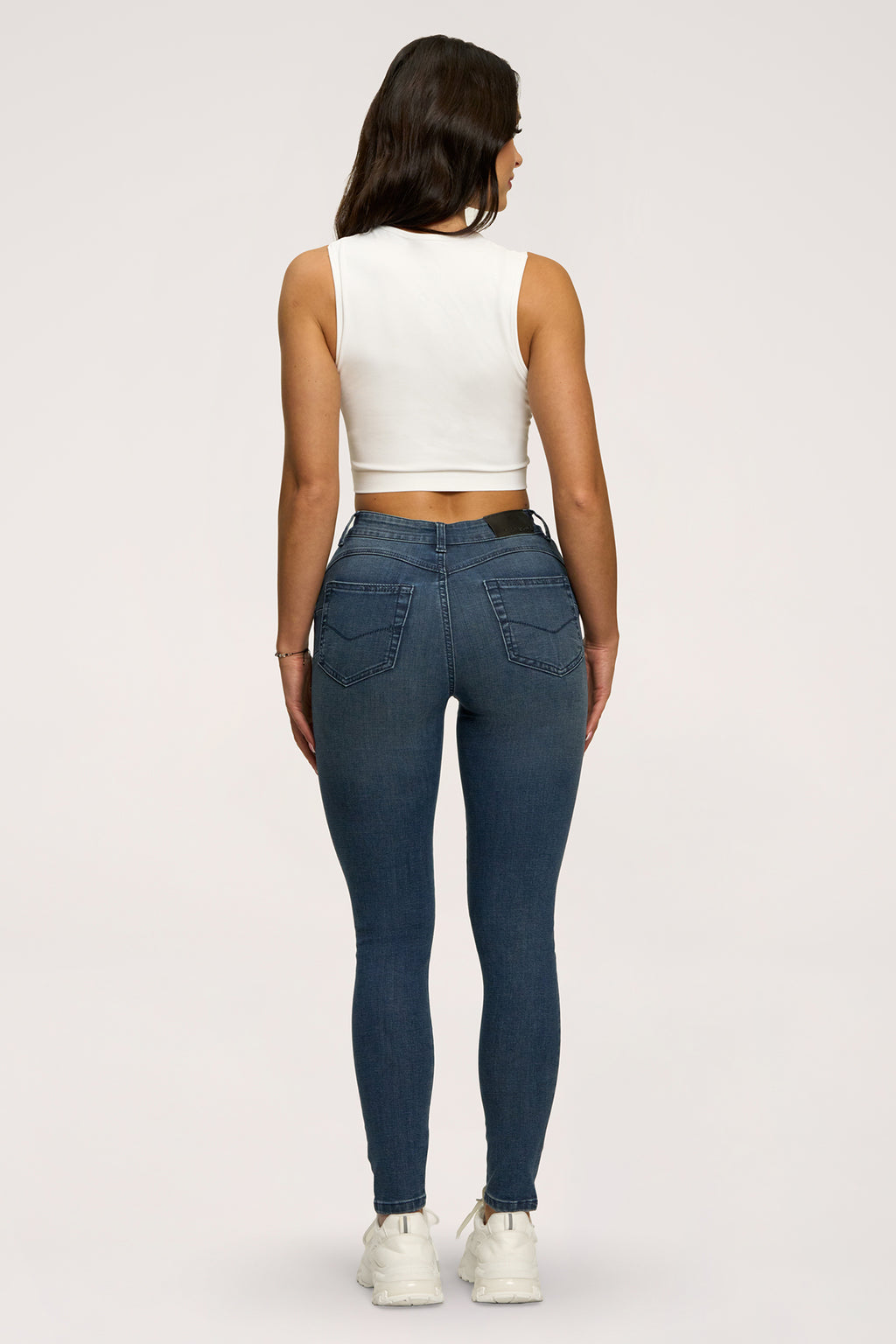 Jeansy skinny perfect slim navy blue