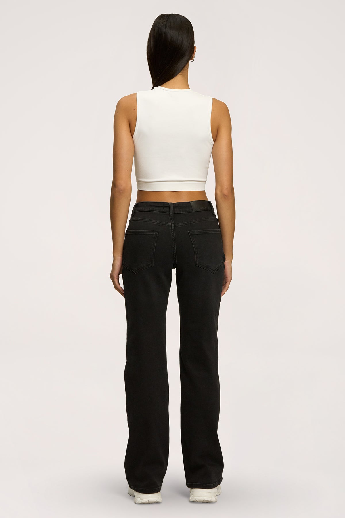 Jeansy wide z niskim stanem black