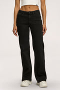 Jeansy wide z niskim stanem black