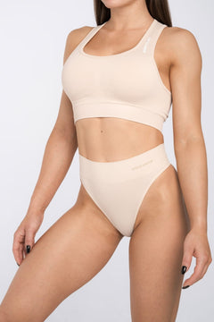 Tanga high waist nude