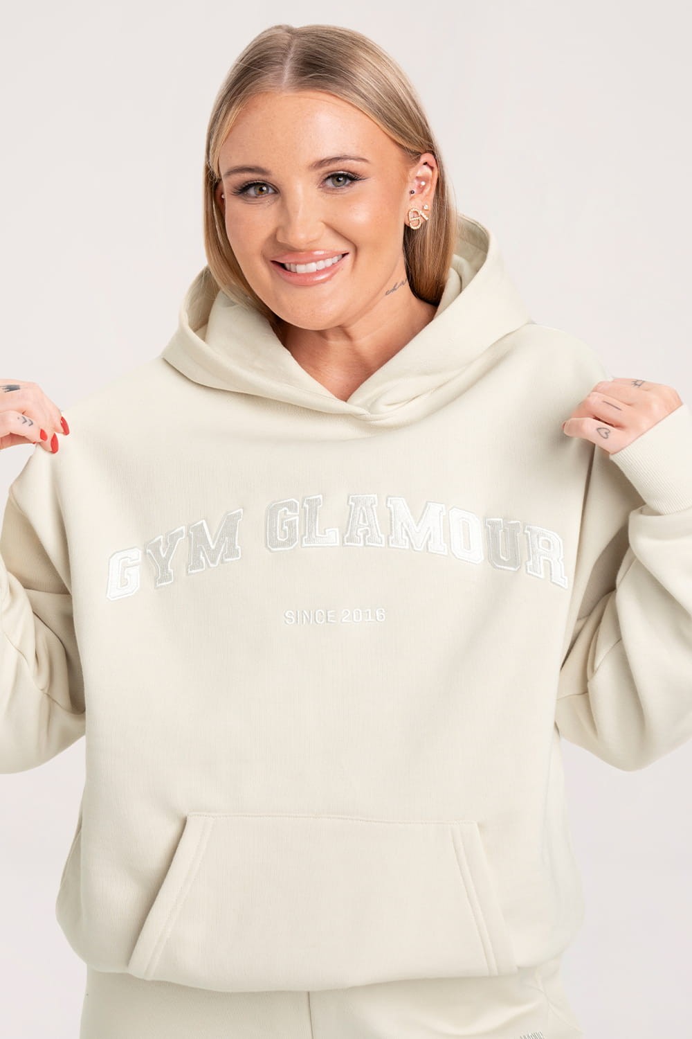 Bluza college off white
