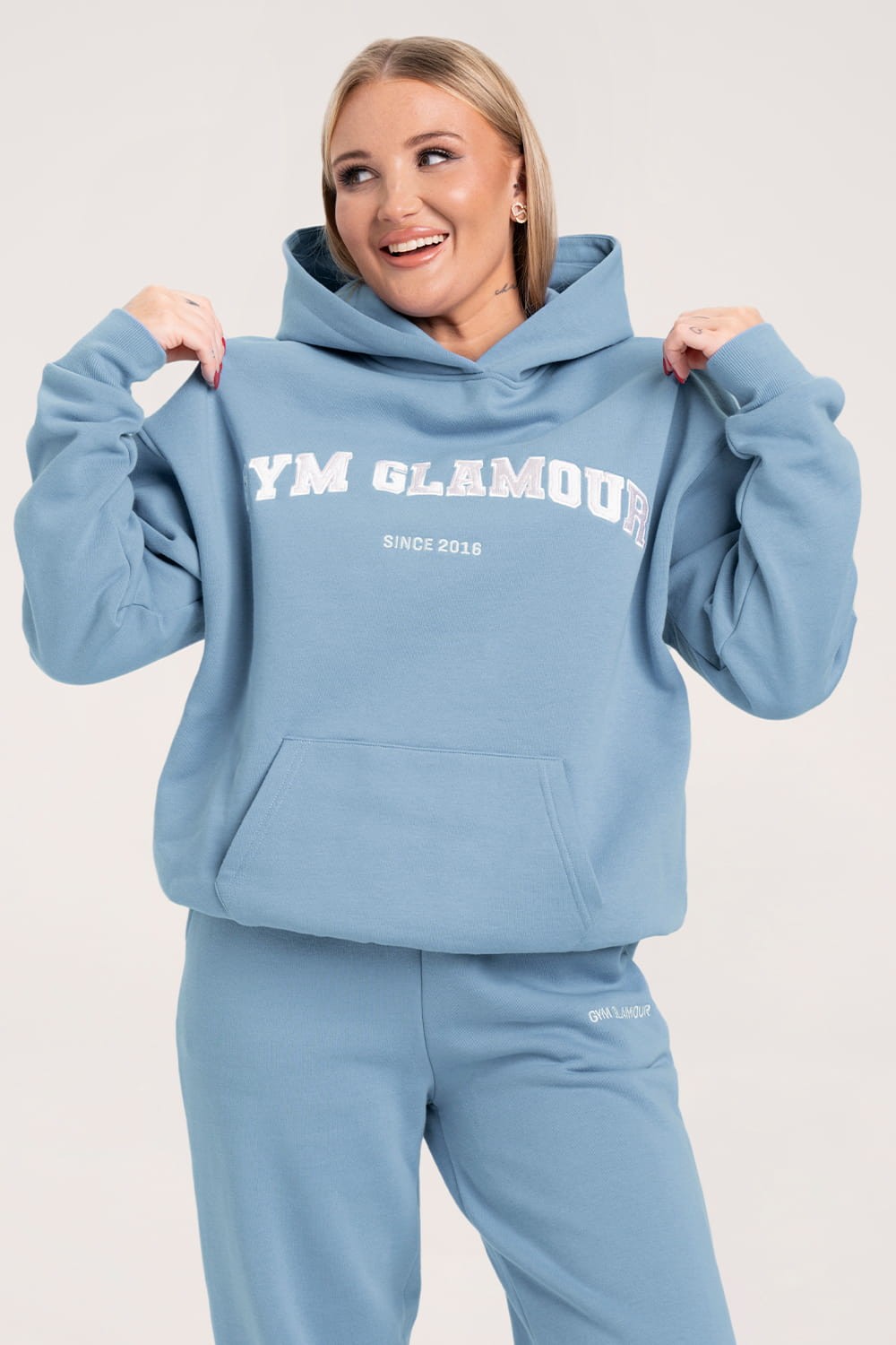 Bluza college sky blue