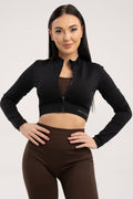 Bluza bezszwowa rozpinana black