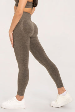 Legíny seamless push up espresso