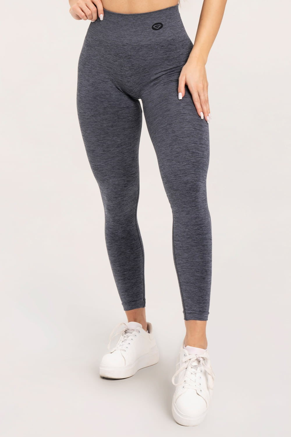 Leginsy seamless deep push up dark grey