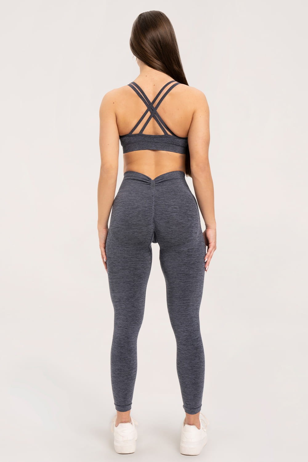 Leginsy seamless deep push up dark grey