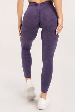 Legíny seamless deep push up plum