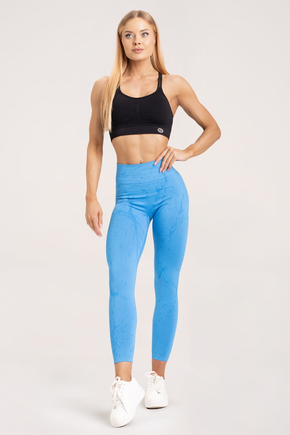 Leginsy marble baby blue