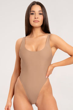 Jednodílné plavky Malibu High Cut nude