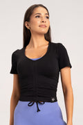 T-shirt ściągany black