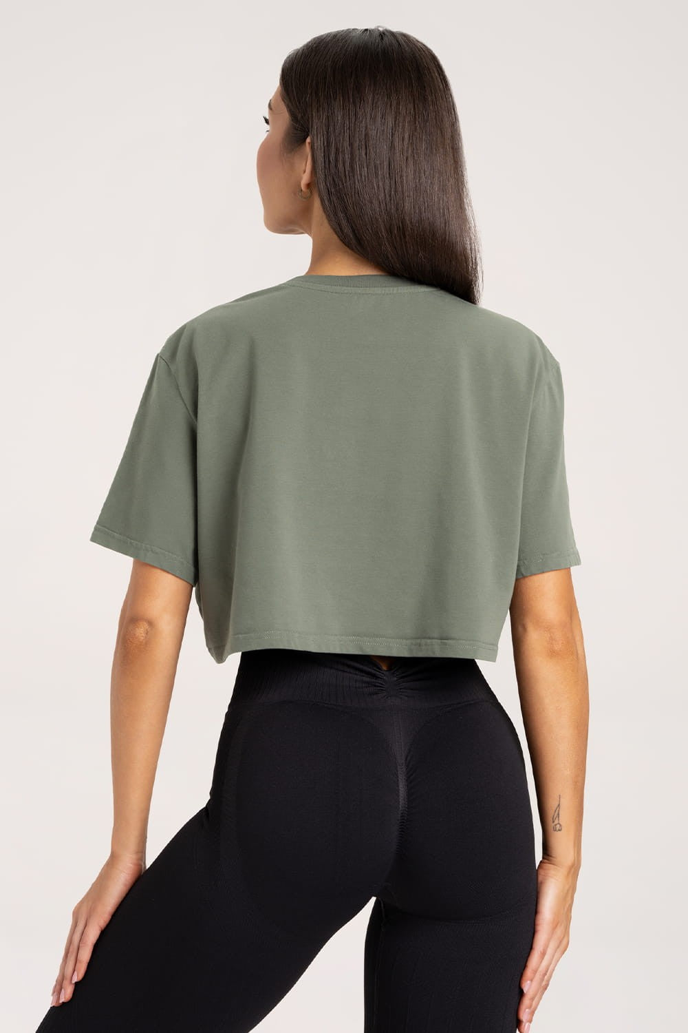 T-shirt boxy dusty green
