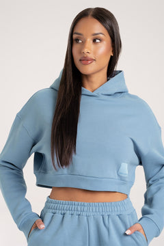 Mikina Crop Sky Blue