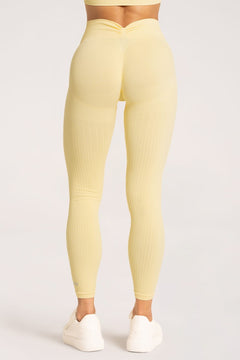 Legíny deep push up 2.0 butter yellow