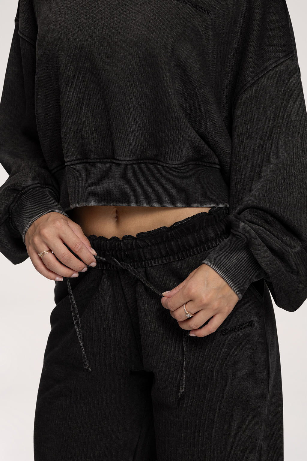 Easy Jogginghose mit geradem Bein black