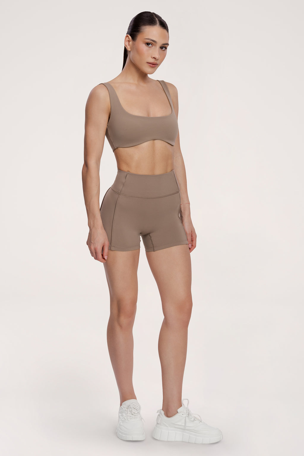 Spodenki pilates era warm beige