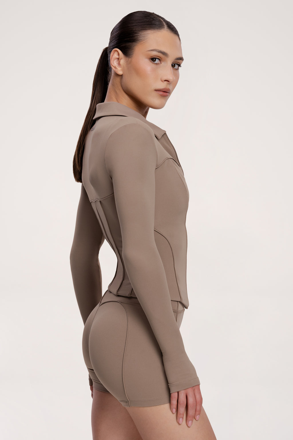 Bluza rozpinana pilates era warm beige