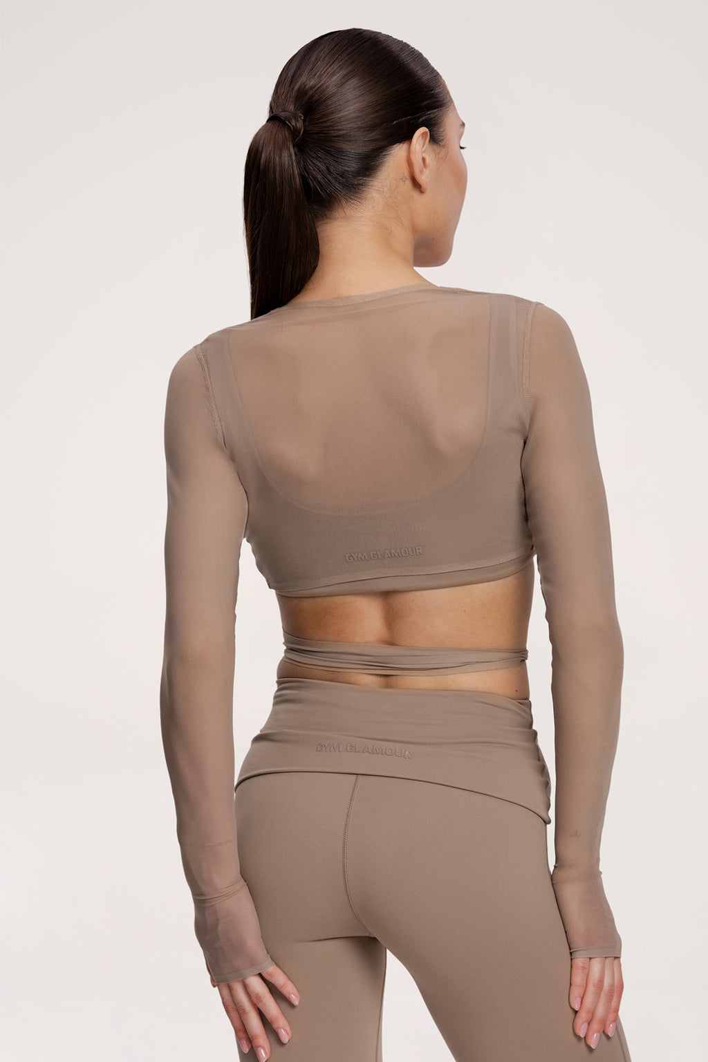 Megkötős Pilates Era boleró warm beige