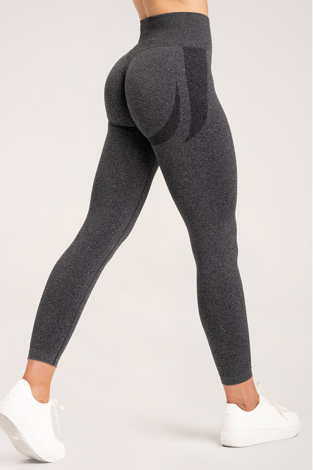 Leginsy melange dark grey