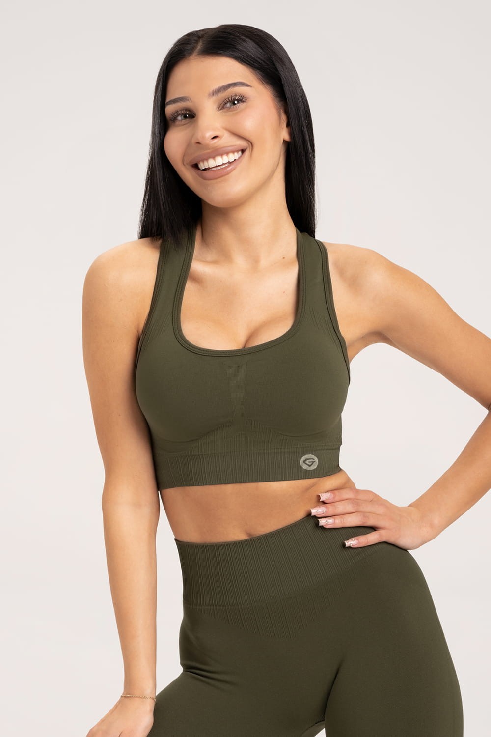 Biustonosz push up khaki