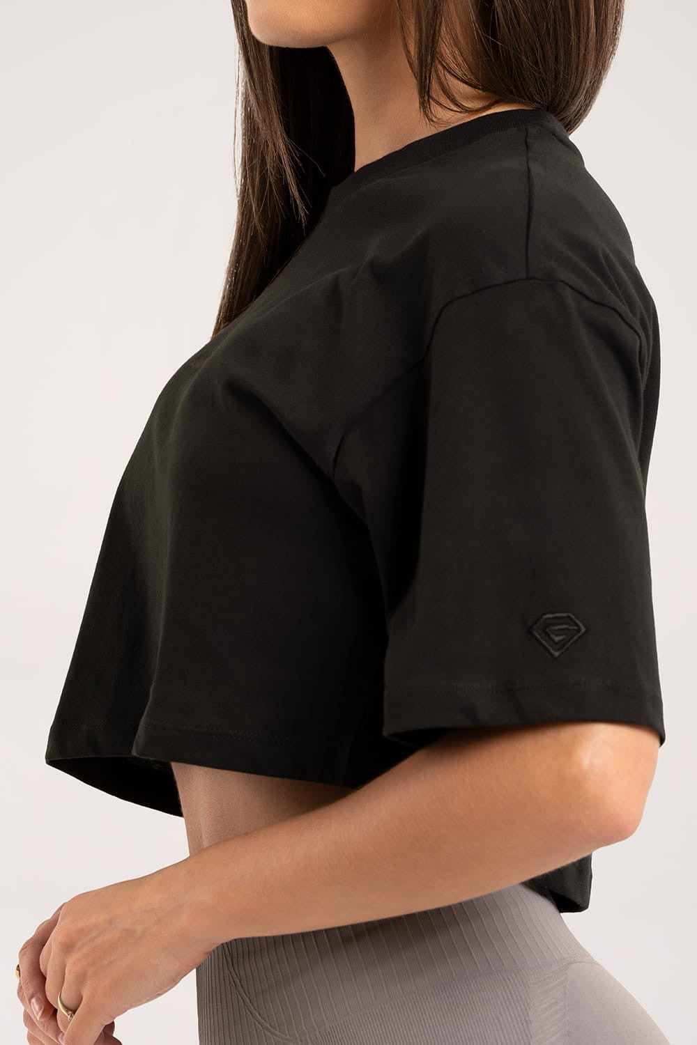 T-shirt crop black